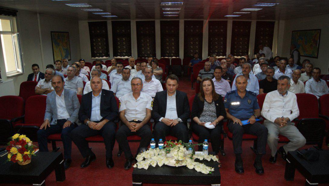 2019-2020 Eğitim-Öğretim Yılı Okul Güvenliği Toplantısı, Kaymakamımız Mehmet Deniz Arabacı Başkanlığında Gerçekleştirildi.